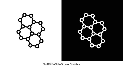 Graphene icon Black and White Vector Graphic
