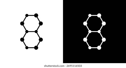 Graphene icon concept. silhouette icon.