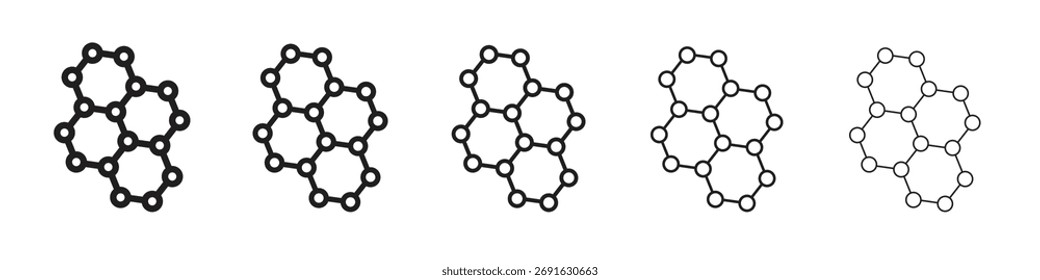 ícone de grafeno logotipo definir conceito ilustração de vetor de estoque.