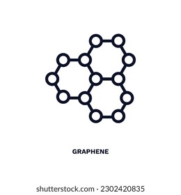 icono gráfico. Icono de grafieno de línea delgada de ai y futura colección de tecnología. Vector de contorno aislado en fondo blanco. El símbolo gráfico editable puede ser utilizado web y móvil