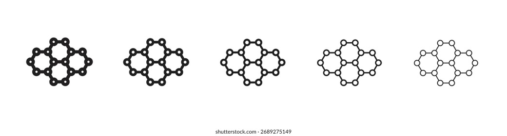 Graphene icon vector Art line Illustrations collection