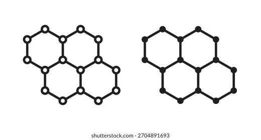 Icono de grafeno colección de Vector. Vector ilustraciones de símbolos de stock