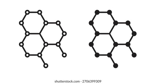 Icono de grafeno Ilustración vectorial. Diseño plano. Símbolos de Vector de Diseño gráfico.