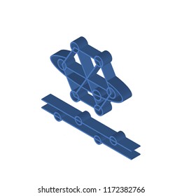 Graphene isometric left top view 3D icon