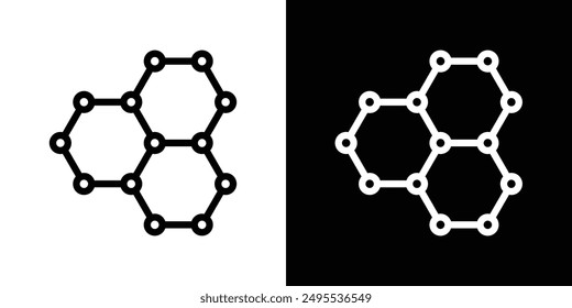 Conjunto de Ilustraciones vectoriales de iconos de línea de grafeno.