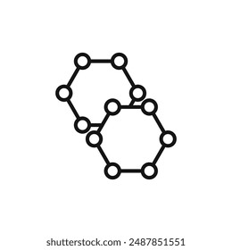 Graphene logo sign vector outline