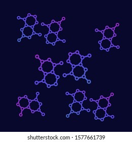 graphene, nano structures vector illustration