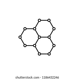 Graphene network icon. Element of future technology icon for mobile concept and web apps. Thin line Graphene network icon can be used for web and mobile