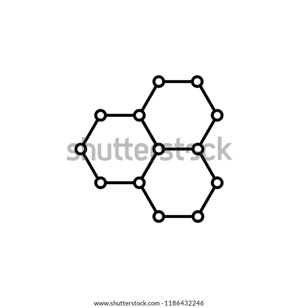 Graphene network icon. Element of future\
technology icon for mobile concept and web apps. Thin line Graphene\
network icon can be used for web and\
mobile
