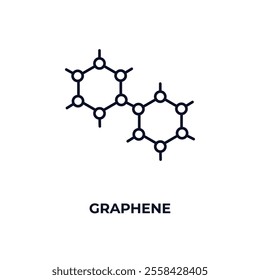 graphene outline icon. Linear vector from ai and tech concept. Thin line graphene icon isolated on white background