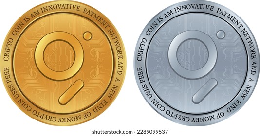 the graph-grt coin vector illustrations. 3d illustration