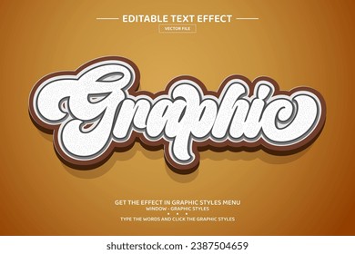 Graphic 3D editable text effect template