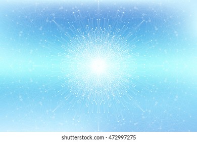 Graphic abstract background communication. Big data visualization. Perspective backdrop with connected lines and dots. Social networking. Illusion of depth. Vector illustration