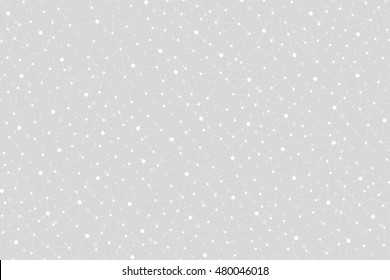 Graphic abstract background communication. Big data visualization. Perspective backdrop with connected lines and dots. Social networking. Illusion of depth. Vector illustration