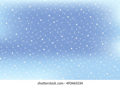 Graphic abstract background communication. Big data visualization. Perspective backdrop with connected lines and dots. Social networking. Illusion of depth. Vector illustration