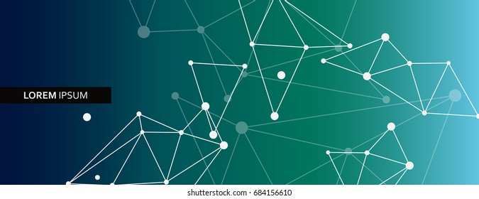 Graphic abstract background. Connect visualization with dots and lines.