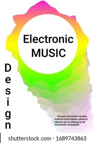 Graphic abstract background. Disco design. Musical cover for your design.  Business vector template. 