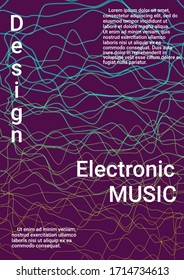 Graphic abstract background. Disco design. Musical cover for your design.  Concept business vector.
