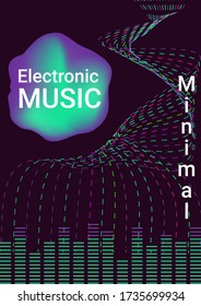 Graphic abstract background. Disco design. Abstract musical cover for print design. Concept business vector.