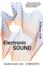 Graphic abstract background. Disco design. Abstract musical cover for print design. Business concept illustration.