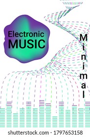 Graphic abstract background. Disco design. Abstract musical cover for print design. Business concept illustration.