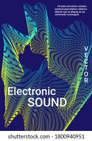Graphic abstract background. Disco design. Cover music album. Concept business vector.