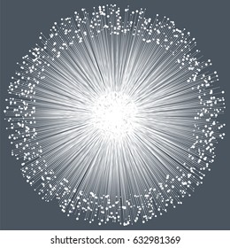 Graphic abstract background with  lines and dots. Data visualization. Digital data element. Vector illustration