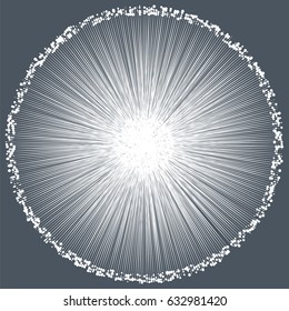 Graphic abstract background with  lines and dots. Data visualization. Digital data element. Vector illustration