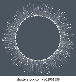 Graphic abstract background with  lines and dots. Data visualization. Digital data element. Vector illustration