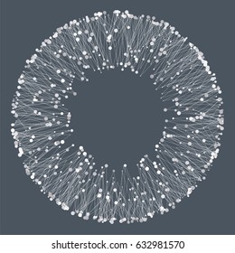 Graphic abstract background with  lines and dots. Data visualization. Digital data element. Vector illustration