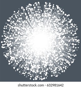 Graphic abstract background with  lines and dots. Data visualization. Digital data element. Vector illustration