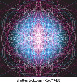 Graphic abstract background with luminous lines