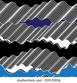 graphic abstract background with wavy lines 