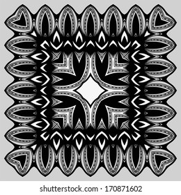 Graphic Abstract Black and White Background.