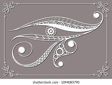 Graphic abstract design with occult symbol. Masonic (freemasonic) drawing. Suitable for invitation, flyer, sticker, poster, banner, card, label, cover, web. Vector illustration.