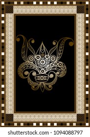 Graphic abstract design with occult symbol. Masonic (freemasonic) drawing. Suitable for invitation, flyer, sticker, poster, banner, card, label, cover, web. Vector illustration.