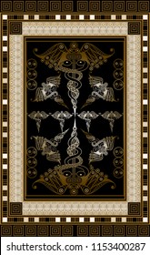 Graphic abstract design with occult tarot card. Minor Arcana - Ten of Wands. Suitable for invitation, flyer, sticker, poster, banner, card, label, cover, web. Vector illustration.