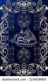 Graphic abstract design with occult tarot card. Vector illustration.