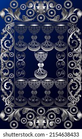 Graphic abstract design with occult tarot card. Vector illustration.