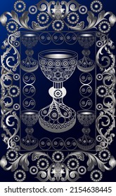 Graphic abstract design with occult tarot card. Vector illustration.