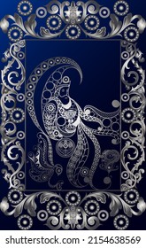 Graphic abstract design with occult tarot card. Vector illustration.