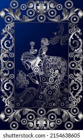 Graphic abstract design with occult tarot card. Vector illustration.