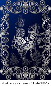 Graphic abstract design with occult tarot card. Vector illustration.