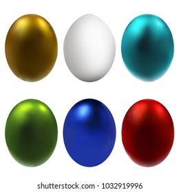 Graphic abstract eggs (symbol of the Easter holiday)-set. Suitable for invitation, flyer, sticker, poster, banner, card, label, cover, web. Vector illustration.