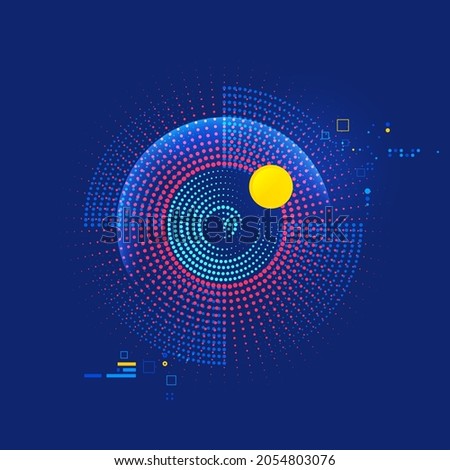 graphic of abstract eye with futuristic element