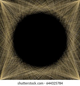 Graphic abstract geometric shape with connected lines. Vector illustration