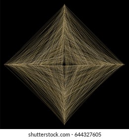 Graphic abstract geometric shape with connected lines. Vector illustration