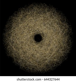 Graphic abstract geometric shape with connected lines. Vector illustration