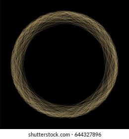 Graphic abstract geometric shape with connected lines. Vector illustration