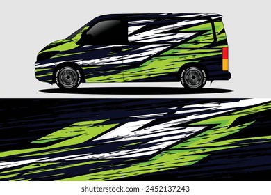 Graphic abstract line racing background kit design for wrap vehicle, race car, rally, adventure and livery stickers